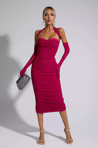 Sabrina Purple Bandage Midi Dress