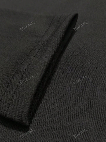 Santa Claus & Snowflake Print Long Sleeve A-Line Christmas Dress With Fur Collar