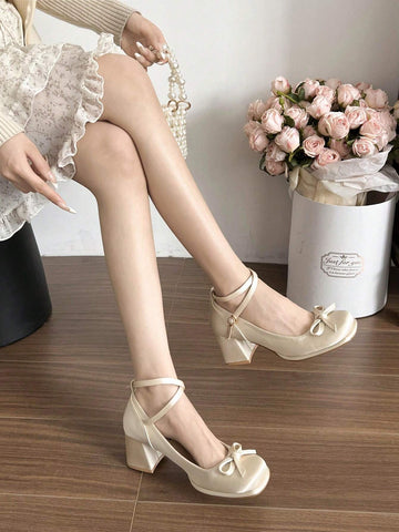 Women, Fairy Style Shallow Mouth Platform Pumps, 2024 New Arrival