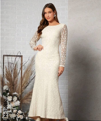 Belle Backless Lace Overlay Wedding Dress