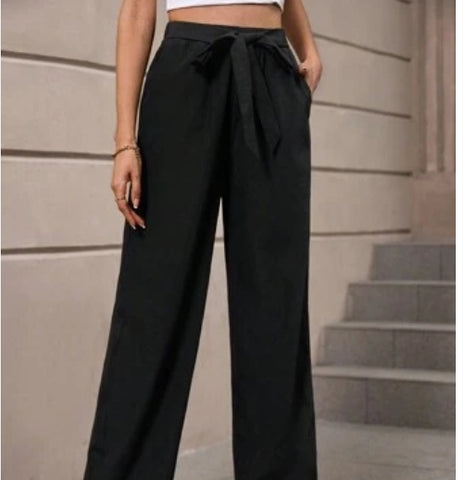LUNE Solid Belted Pants
