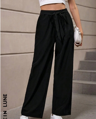 LUNE Solid Belted Pants