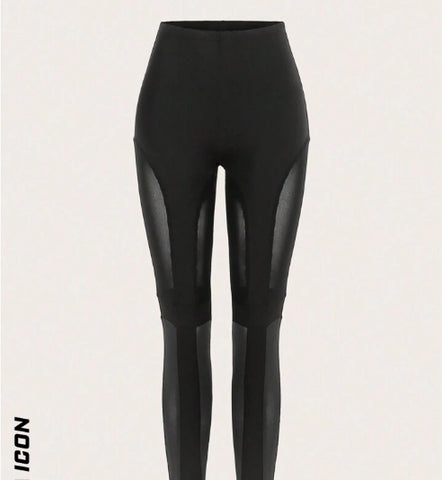 ICON Halloween Split Hem Mesh Insert Pants