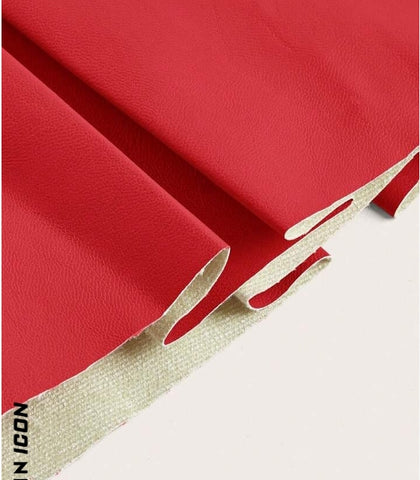 ICON Solid PU Leather Pleated Skirt