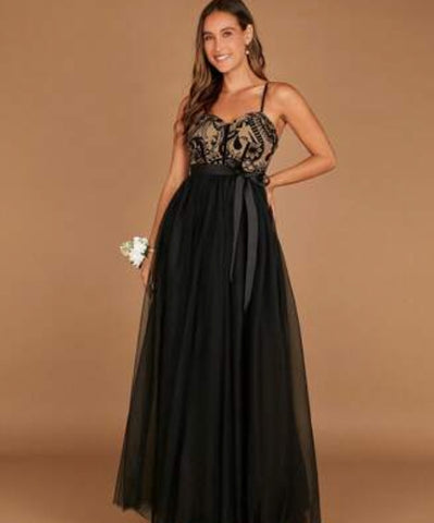 Floral Print Mesh Overlay Belted Cami Dress