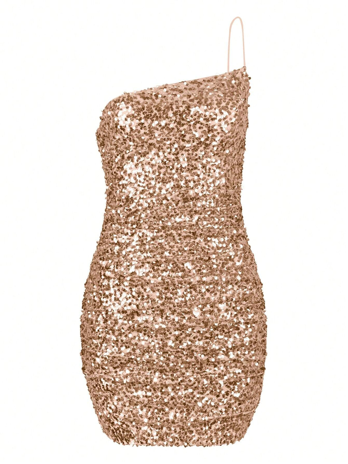Sequin One Shoulder Mini Dress