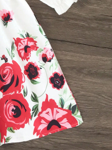 Seven Princess Young Girl Digital Print Long Sleeve Dress, Summer New Arrival