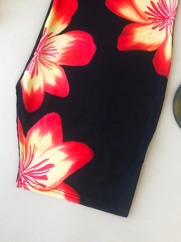 Seven Princess Young Girl Floral Print Slit Strap Casual Dress, Suitable For Summer