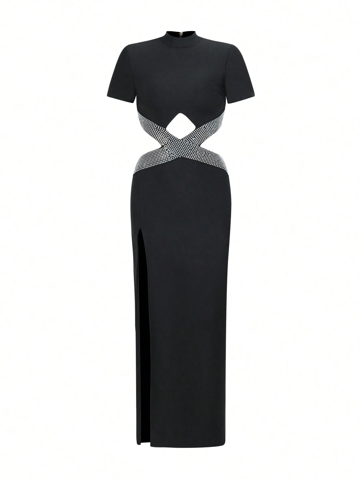 Sexy Hollow Out Cross Strappy Round Neck Bandage Dress For Evening Party