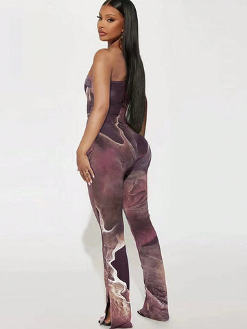 Sexy Mesh Camisole Long Jumpsuit, Fashionable For Summer