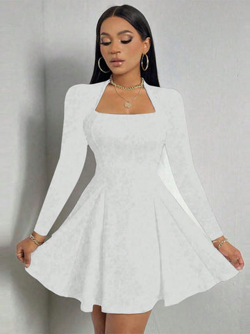 Sexy & Stylish Hollow-Out Long Sleeve Mini Dress