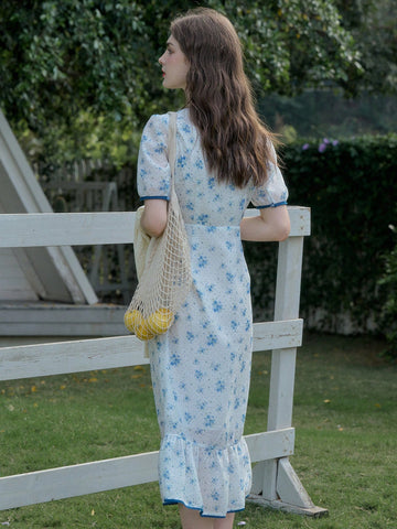 Women's Long Casual Dress With Patchwork And Color Collision Design, Perfect For Vacation