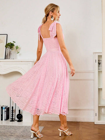 Simplee Women's Peplum Lace Cami Party Cocktail Dress