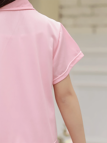Single Piece Girls Loose Fit Embroidery Mock Neck Dress For Summer