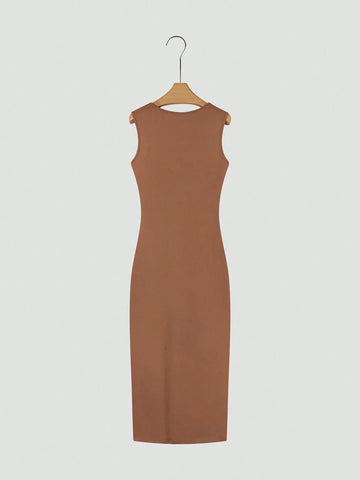 Sleeveless Slit Dress Set