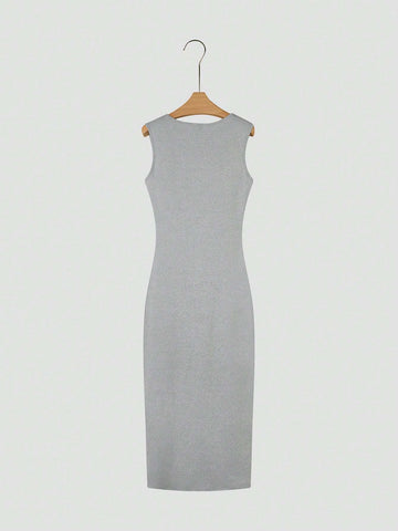 Sleeveless Slit Dress Set