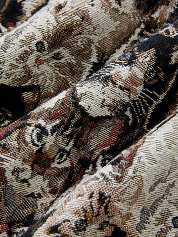 Sleevesless Cat Pattern Short Cami Dress