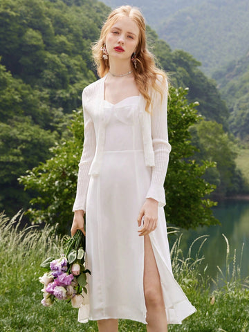 Slit Spaghetti Strap Dress