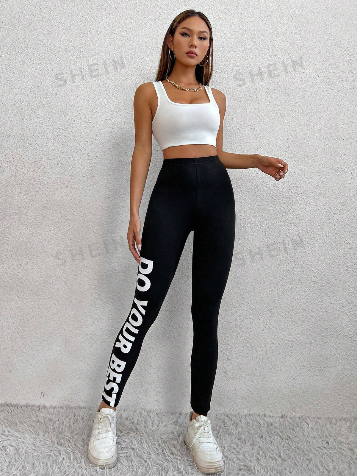 Slogan Graphic Leggings