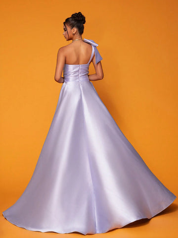 Smilprince Light Purple Sexy Long High-End Small Stature Banquet Evening Dress