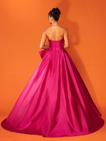 Smilprince Long High-End Elegant Fish-Tail Evening Dress With Draping Design