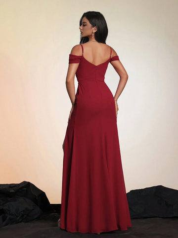 Smilprince Long High-End Red Noble Evening Dress