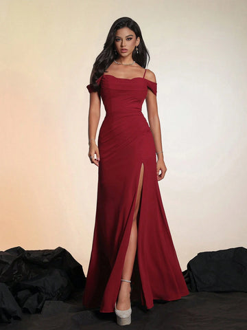 Smilprince Long High-End Red Noble Evening Dress
