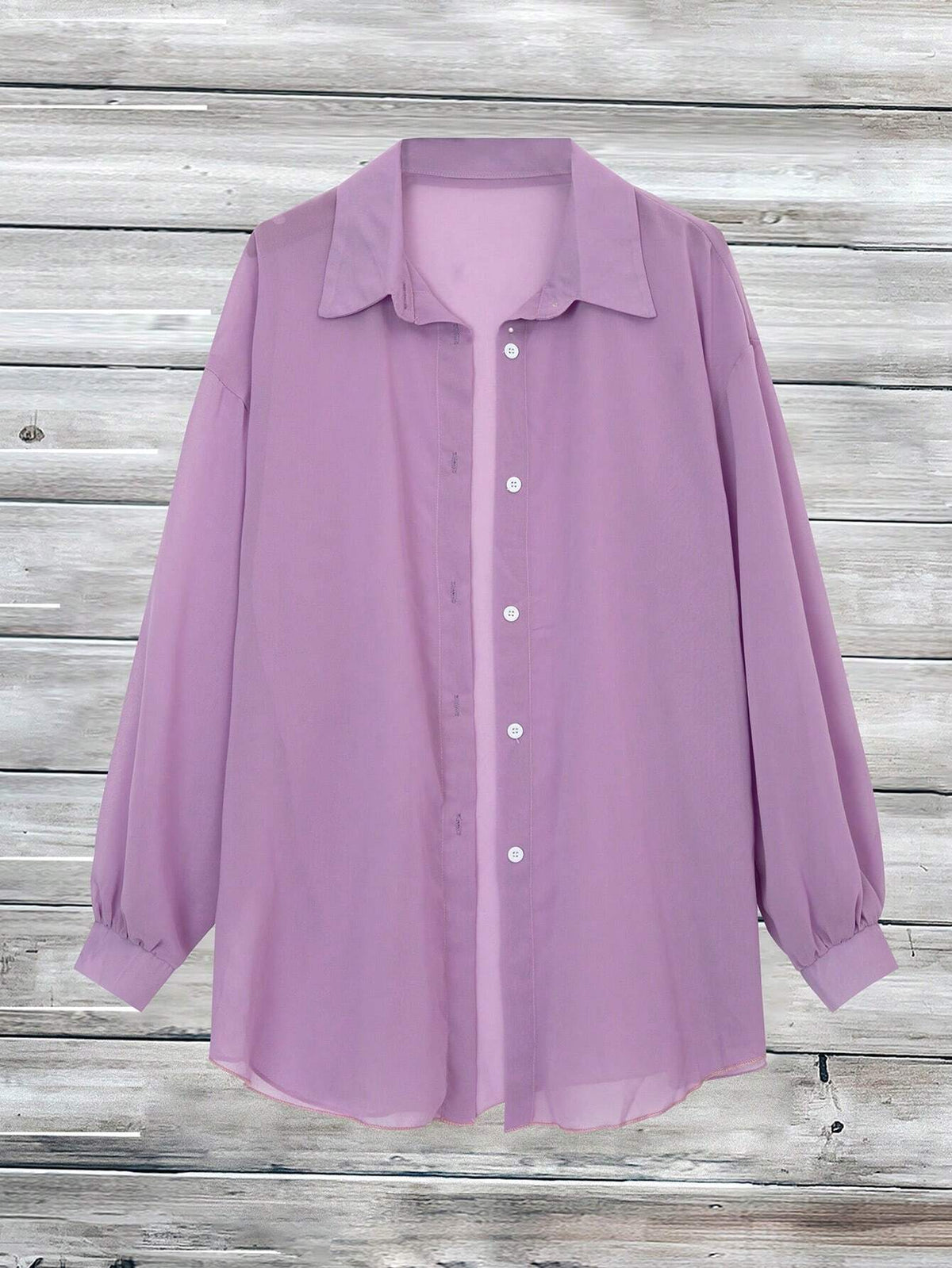 Solid Button Front Shirt For Spring And Summer