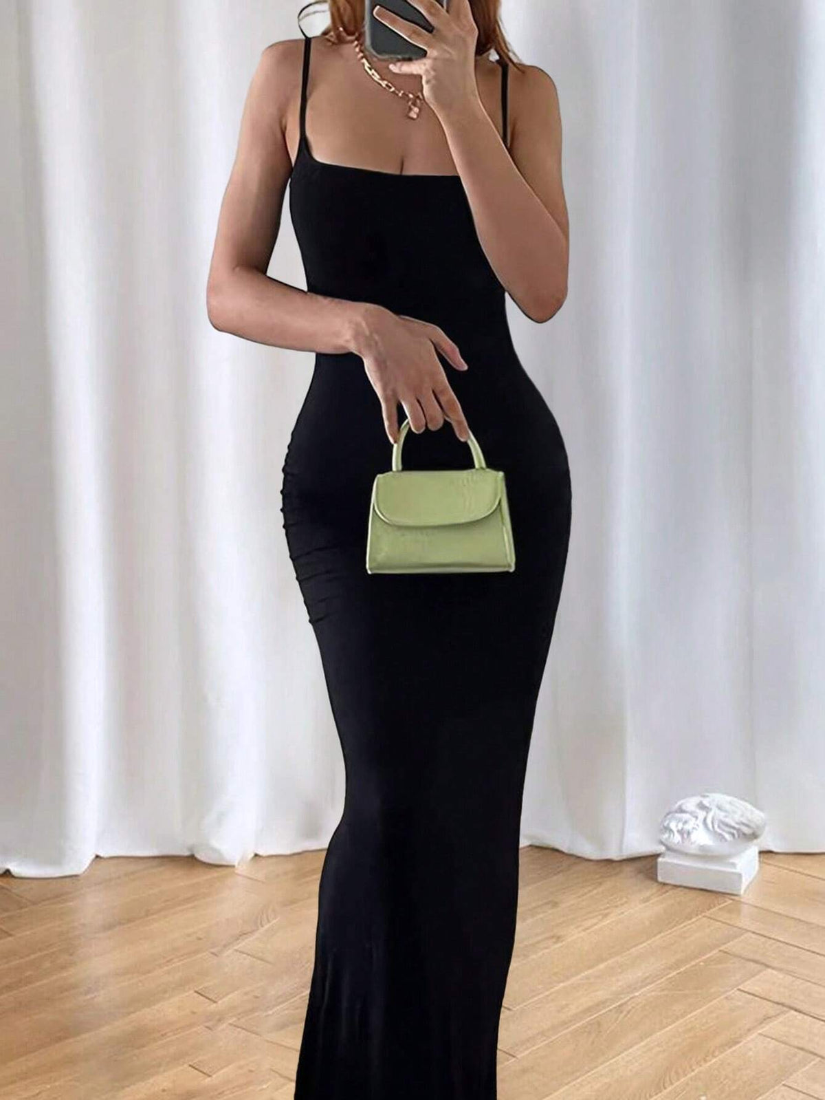 Solid Color Halter Mermaid Dress