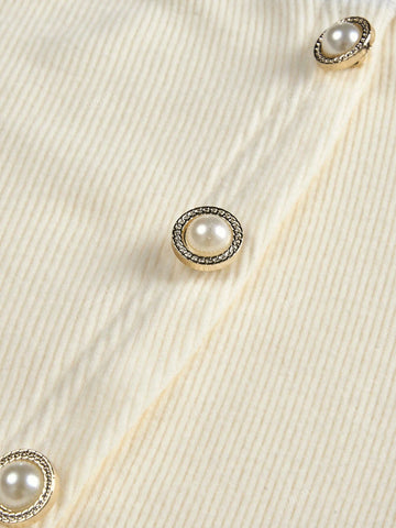 Solid Color Sexy Irregular Neck One Shoulder Button Up Sleeveless Slim Fit Top And Mermaid Hem Skirt Two Piece Set,Elegance And Fashion,2pcs Set,2024 Autumn And Winter New Women's Clothing