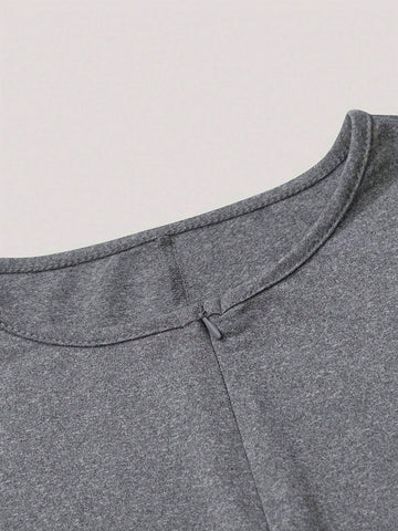 Solid Color Sexy Round Neck Short Sleeve Zipper Jumpsuit