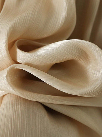 Solid Color Shimmery Mesh Skirt