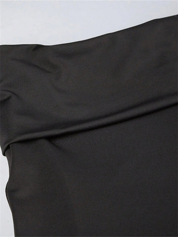 Solid Color Slim Fit Cropped Top And Pants Set