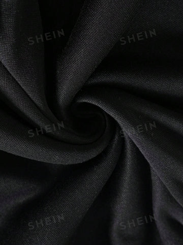 Solid Drawstring Waist Thermal Lined Sweatpants