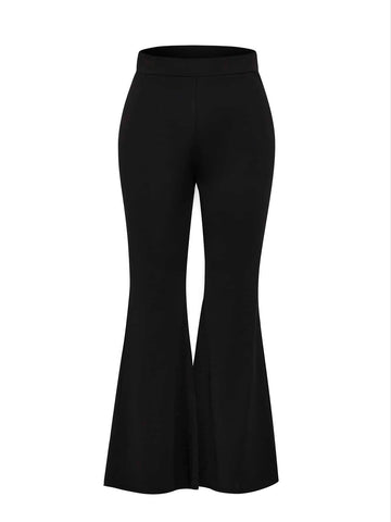 Solid Flare Leg Pants