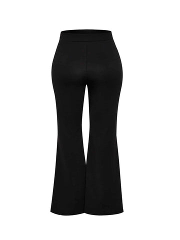 Solid Flare Leg Pants