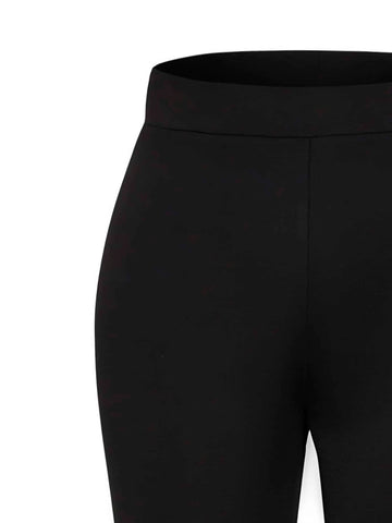 Solid Flare Leg Pants