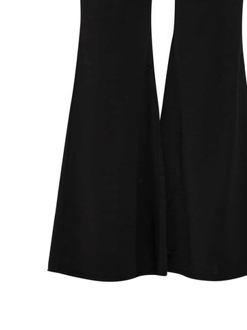 Solid Flare Leg Pants