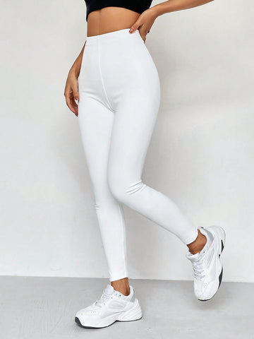 Solid High Waist Leggings