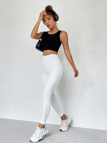 Solid High Waist Leggings