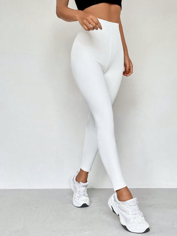 Solid High Waist Leggings