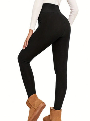 Solid Thermal Lined Leggings