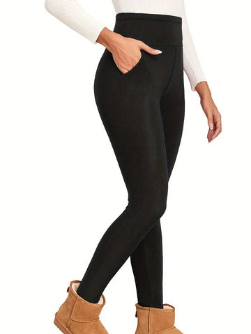 Solid Thermal Lined Leggings