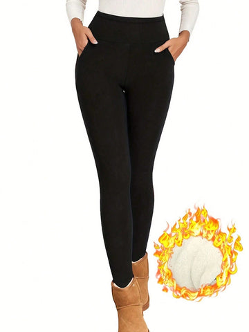 Solid Thermal Lined Leggings