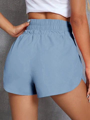 Solid Tulip Hem Shorts