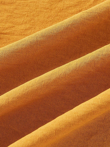 Spring/Summer Casual Solid Color Button Front Long Sleeve Shirt