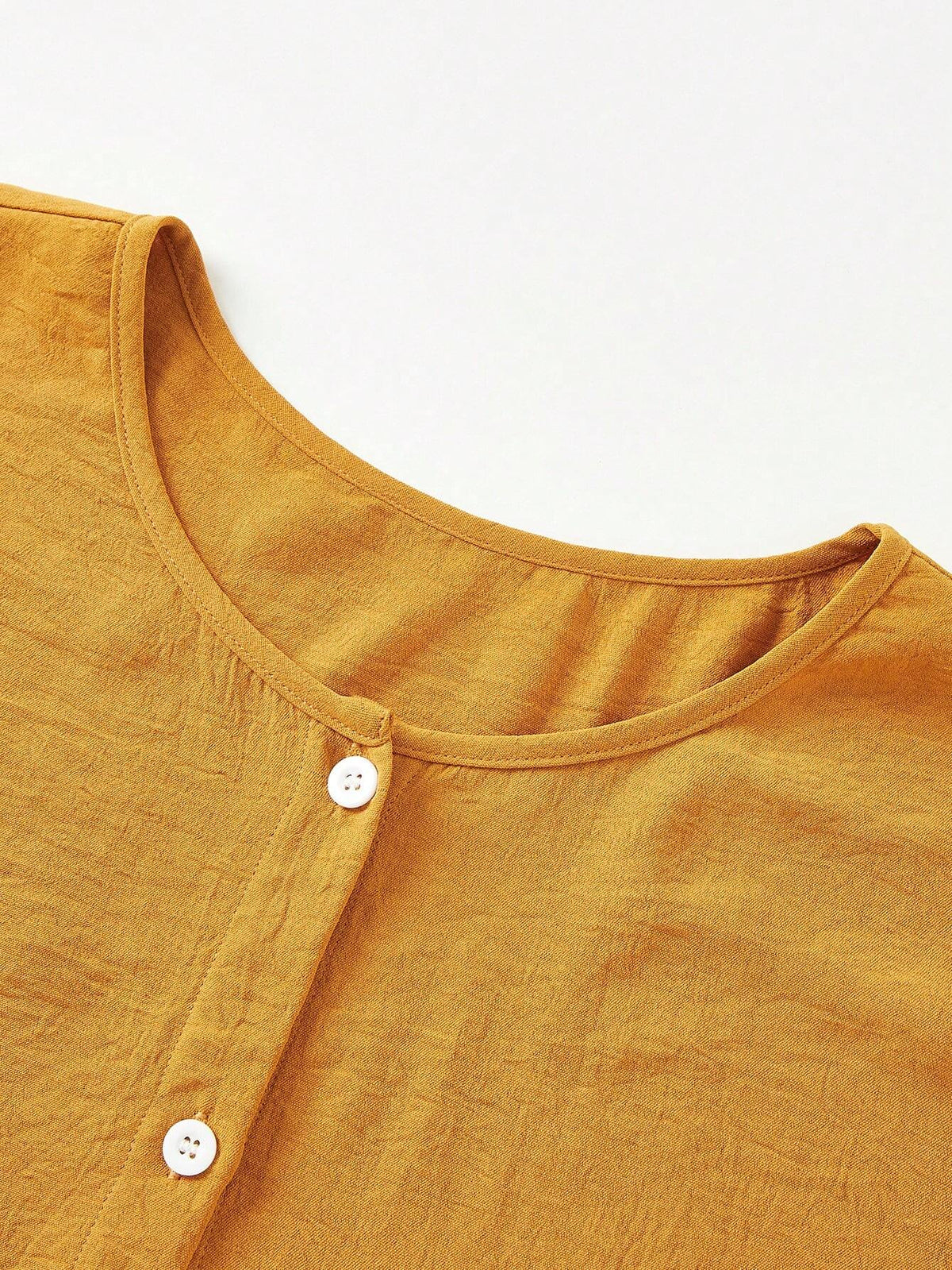 Spring/Summer Casual Solid Color Button Front Long Sleeve Shirt