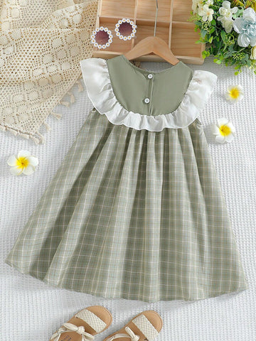 Spring/Summer New Sweet Bow Decor Sleeveless Cute Girls Toddler Casual Dress