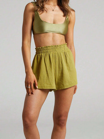 Spring Summer Fashion Women Shorts 2 Pieces Set Women Casual Loose Short Sleeve Single Row Button Solid Color Shirt Set