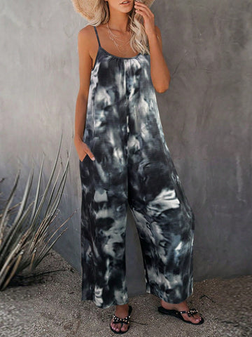 Spring Summer New Casual Vintage Beach Style Women'S Jumpsuit For Outing
